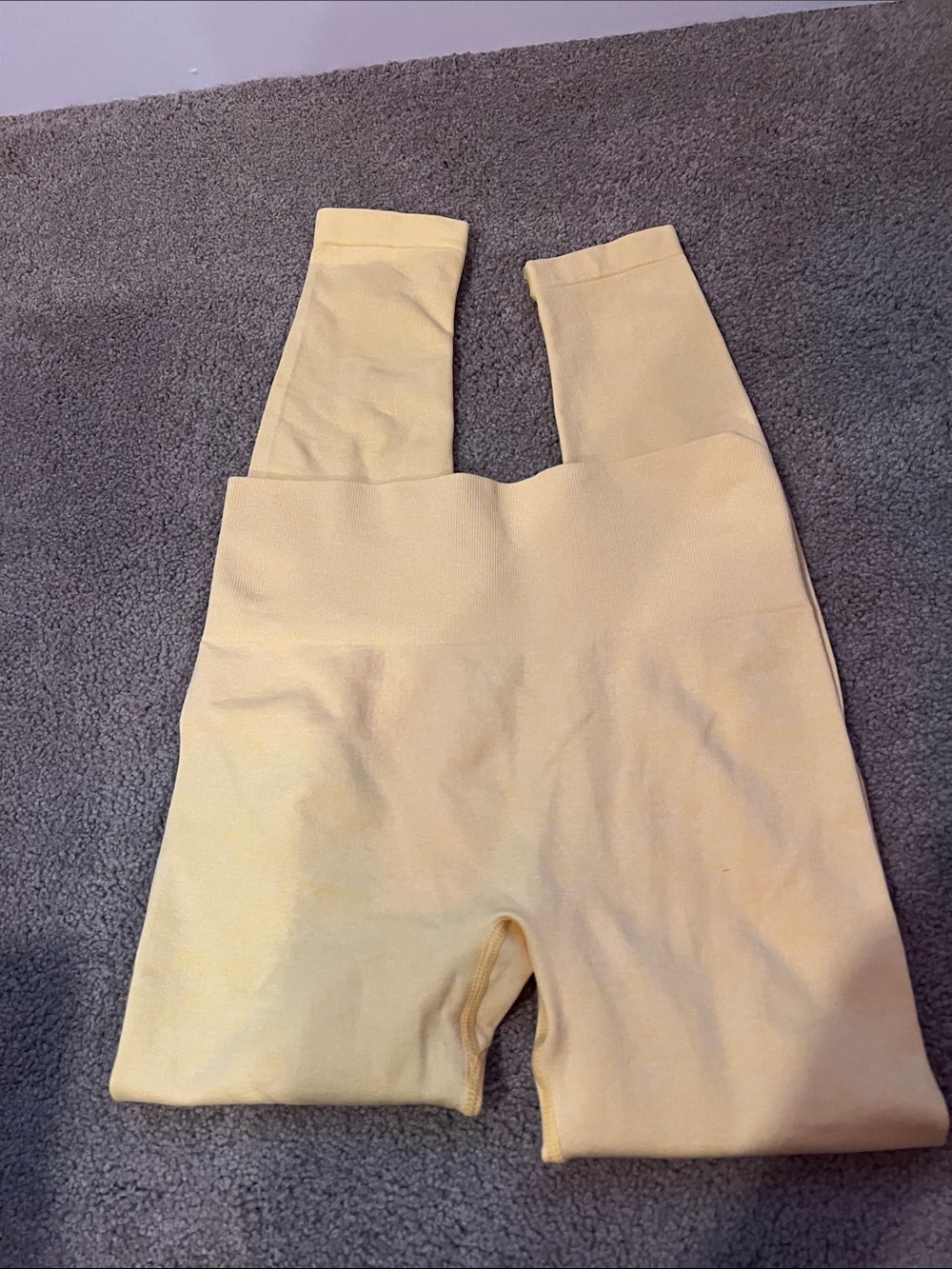 High-Waist Yellow Shaping Shorts